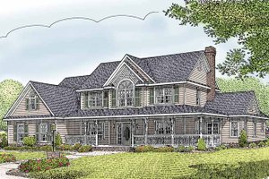 Country Exterior - Front Elevation Plan #11-274