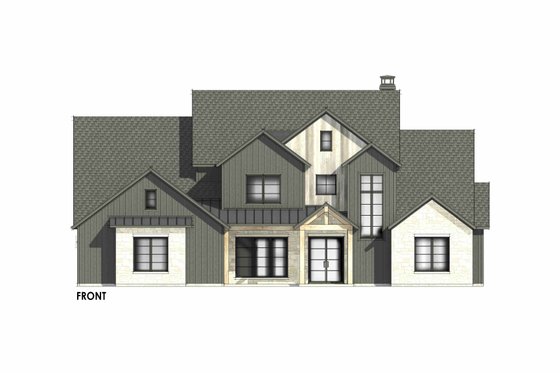 Exterior - Front Elevation 5 for Country House Plan #1096-17 - 4 bed, 4.5 bath