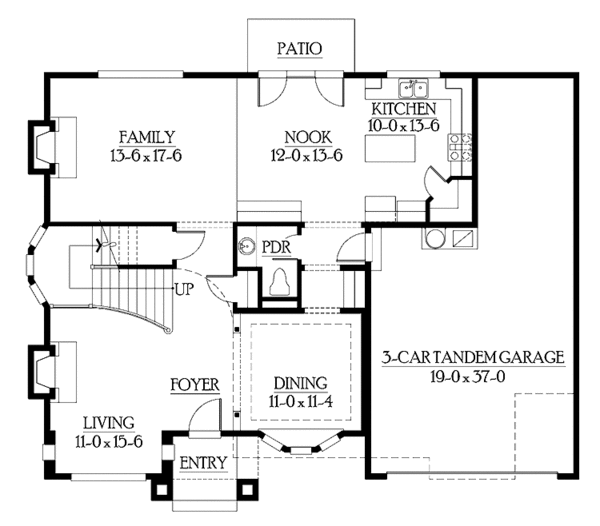 Home Plan - Country Floor Plan - Main Floor Plan #132-308
