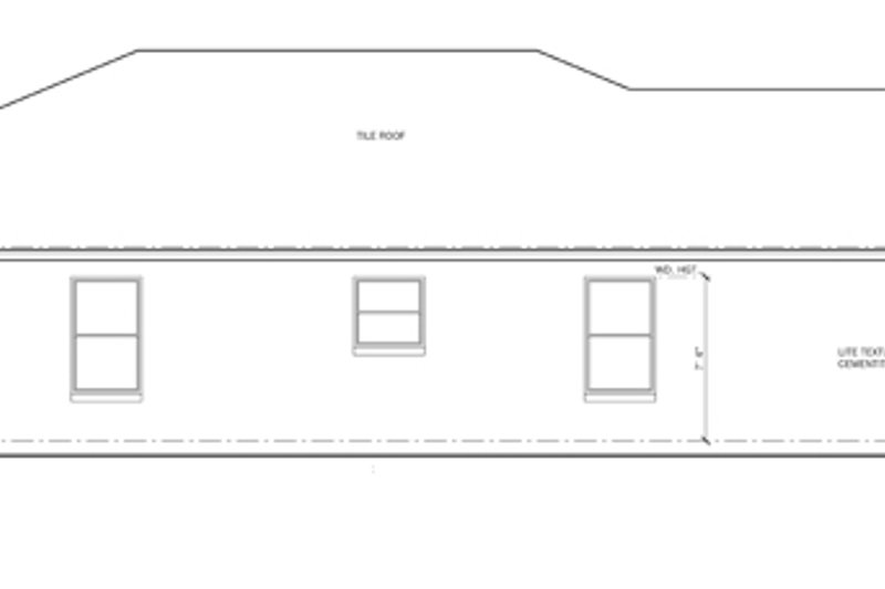 Architectural House Design - Exterior - Other Elevation 1 for Mediterranean House Plan #1058-58 - 4 bed, 3 bath