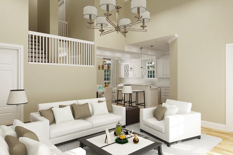 Home Plan - Interior - Family Room 1 for Cottage House Plan #45-595 - 3 bed, 3 bath