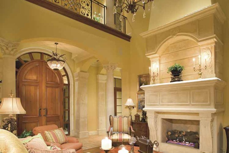 Architectural House Design - Interior - Family Room for Mediterranean House Plan #930-398 - 4 bed, 5.5 bath