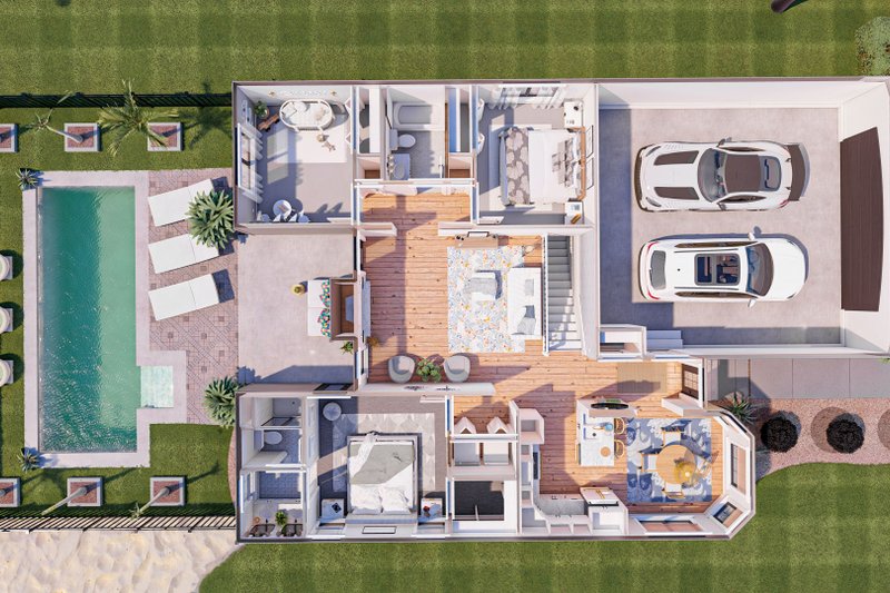 Architectural House Design - Interior - Other 3 for Mediterranean House Plan #455-135 - 3 bed, 2 bath