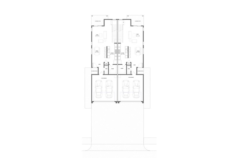 House Plan Design - Floor Plan - Main Floor for Modern House Plan #1129-35 - 6 bed, 7 bath
