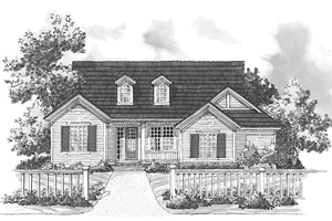 Exterior - Front Elevation 3 for Country House Plan #930-233 - 3 bed, 2 bath