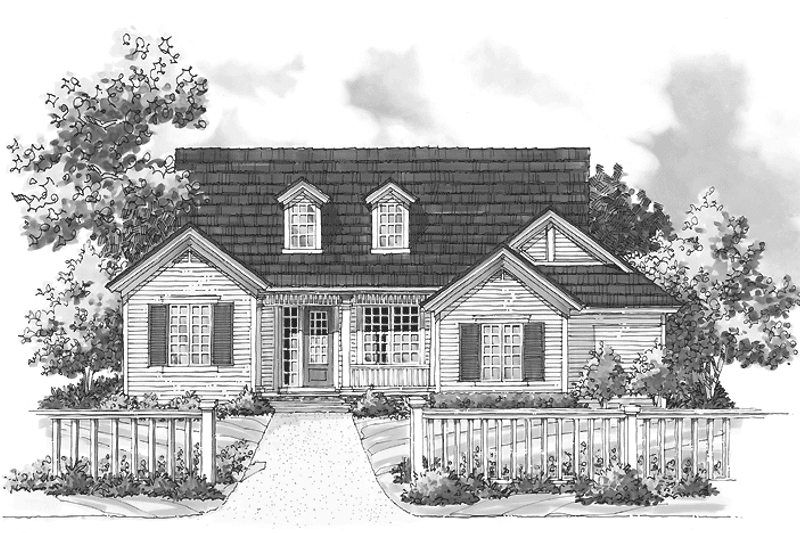 Home Plan - Exterior - Front Elevation 3 for Country House Plan #930-233 - 3 bed, 2 bath