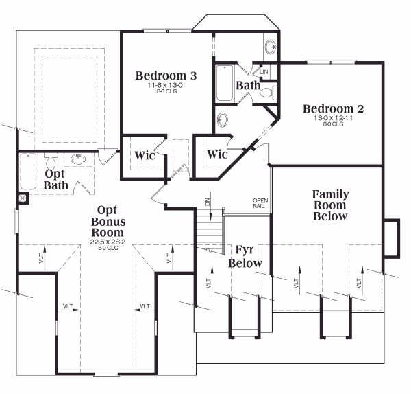 Architectural House Design - Country Floor Plan - Upper Floor Plan #419-121