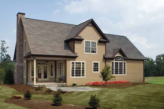 Exterior - Rear Elevation for Country House Plan #929-634 - 3 bed, 2.5 bath