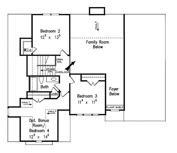 House Design - Traditional Floor Plan - Upper Floor Plan #927-557