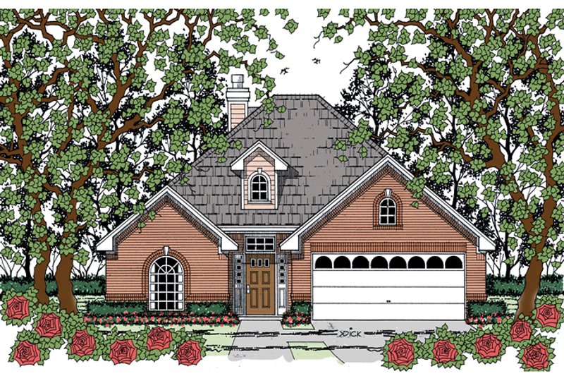 Home Plan - Traditional Exterior - Front Elevation Plan #42-725