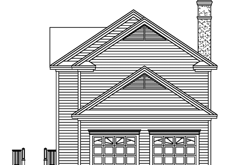 Architectural House Design - Exterior - Rear Elevation 1 for Country House Plan #929-518 - 3 bed, 2.5 bath