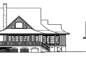 Exterior - Rear Elevation for Country House Plan #929-368 - 4 bed, 3.5 bath