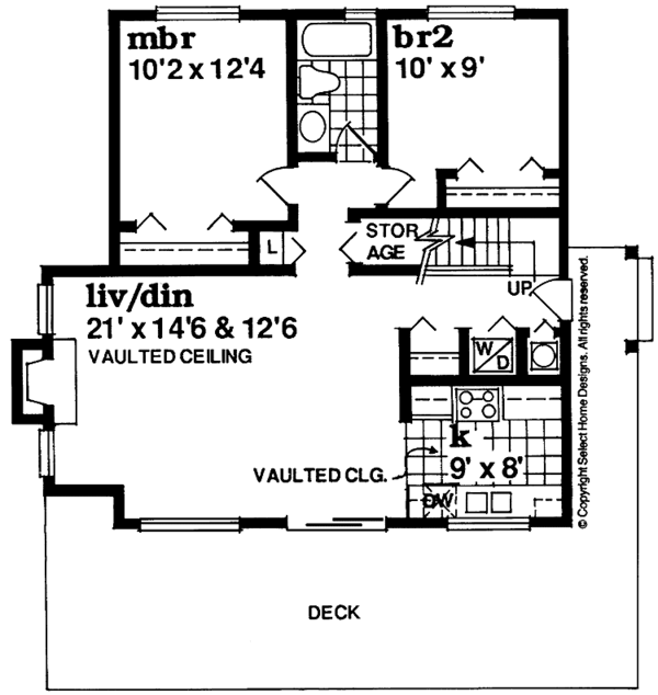Home Plan - Country Floor Plan - Main Floor Plan #47-870