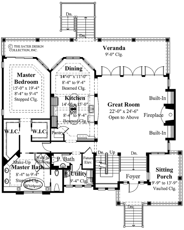 Architectural House Design - Mediterranean Floor Plan - Main Floor Plan #930-112