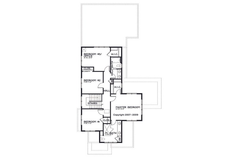 Home Plan - Floor Plan - Upper Floor for Prairie House Plan #434-2 - 4 bed, 2.5 bath