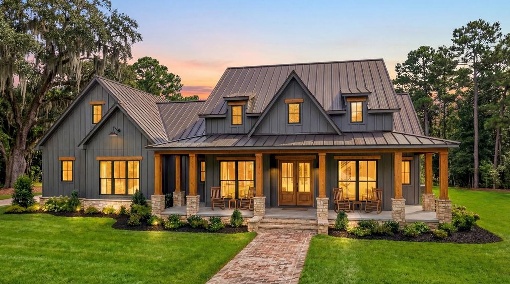 Exterior - Front Elevation 2 for Farmhouse House Plan #1074-134 - 4 bed, 3.5 bath