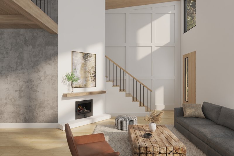 House Design - Interior - Family Room 1 for Barndominium House Plan #1070-221 - 1 bed, 1.5 bath