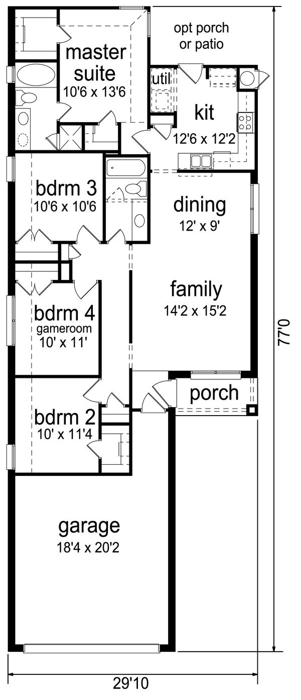 Country Floor Plan - Main Floor Plan #84-637