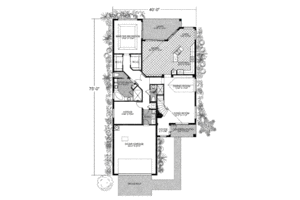 Floor Plan - Main Floor for Mediterranean House Plan #420-227 - 4 bed, 2.5 bath