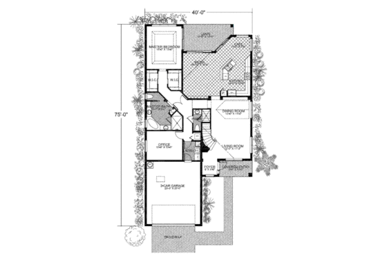 Floor Plan - Main Floor for Mediterranean House Plan #420-227 - 4 bed, 2.5 bath
