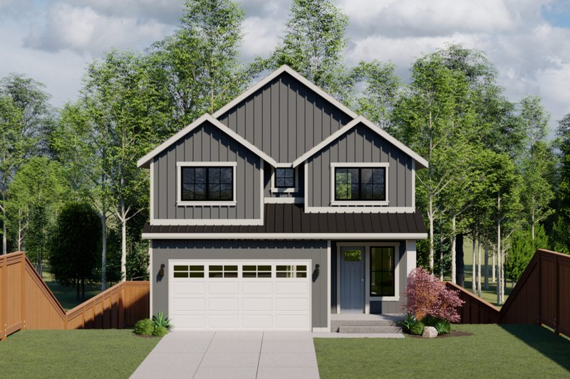 Architectural House Design - Farmhouse Exterior - Front Elevation Plan #569-95