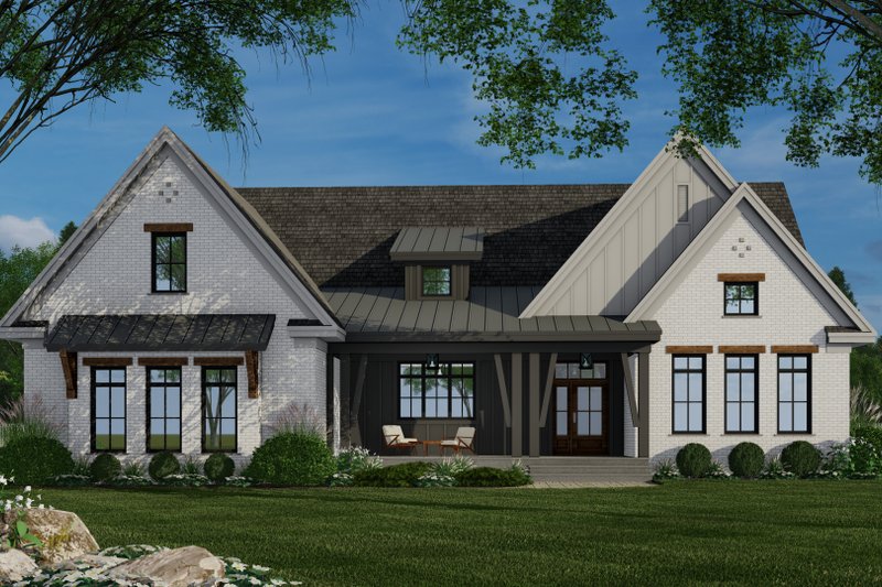Architectural House Design - Farmhouse Exterior - Front Elevation Plan #51-1159