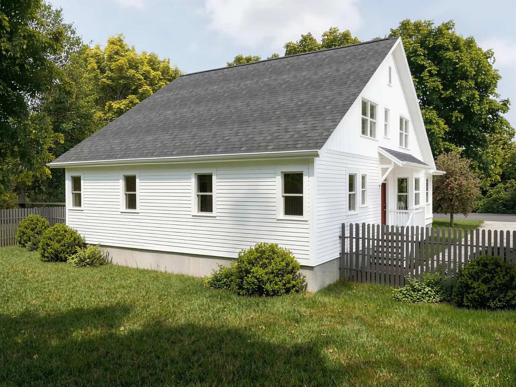 Exterior - Rear Elevation for Farmhouse House Plan #79-362 - 3 bed, 2 bath
