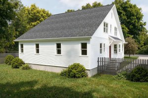 Exterior - Rear Elevation 2 for Farmhouse House Plan #79-362 - 3 bed, 2 bath