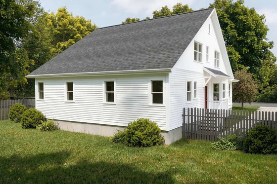 Exterior - Rear Elevation for Farmhouse House Plan #79-362 - 3 bed, 2 bath