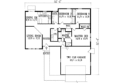 Mediterranean Style House Plan - 3 Beds 2 Baths 1536 Sq/Ft Plan #1-456 