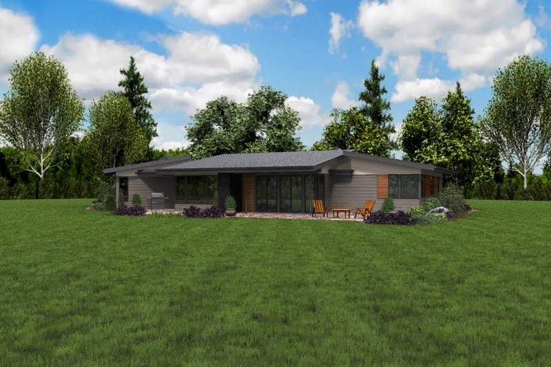 Home Plan - Exterior - Outdoor Living for Contemporary House Plan #48-1014 - 4 bed, 2.5 bath