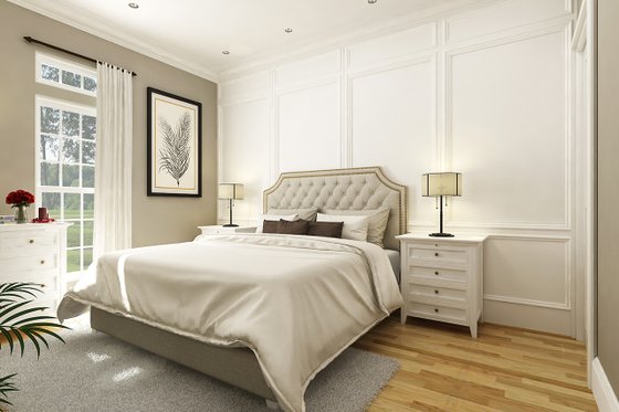 Interior - Master Bedroom for Cottage House Plan #45-368 - 2 bed, 2 bath