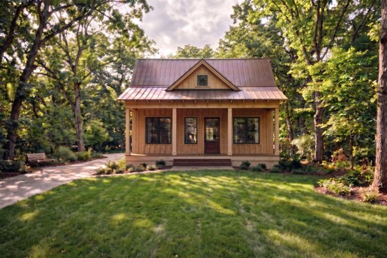 Exterior - Front Elevation 3 for Country House Plan #1105-20 - 1 bed, 1 bath