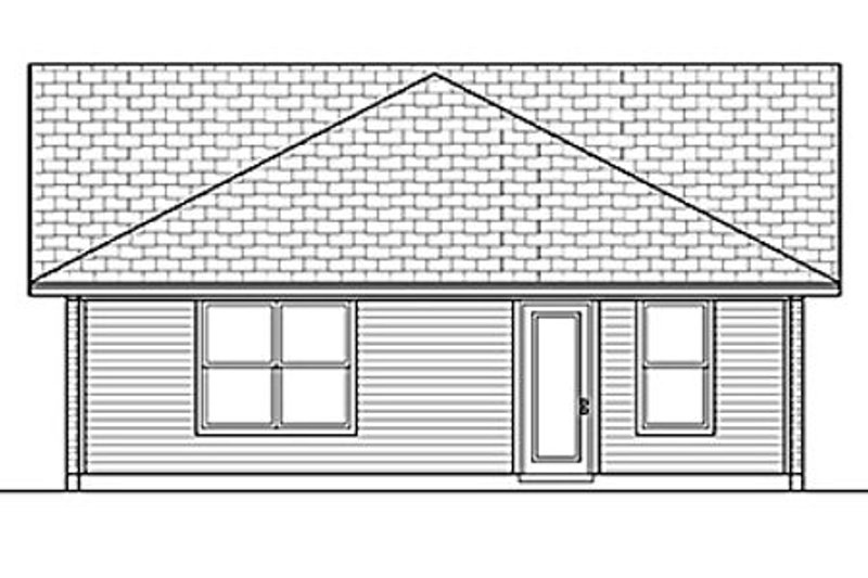 Home Plan - Exterior - Rear Elevation for Ranch House Plan #84-452 - 4 bed, 2 bath
