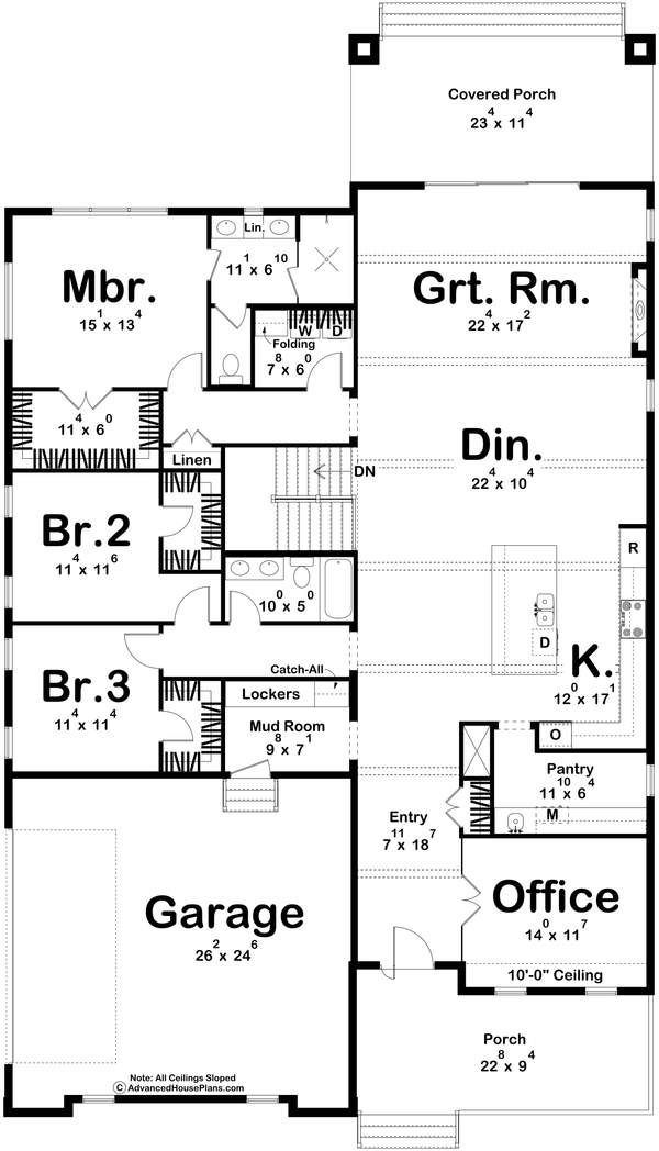 House Blueprint - Modern Floor Plan - Main Floor Plan #455-560