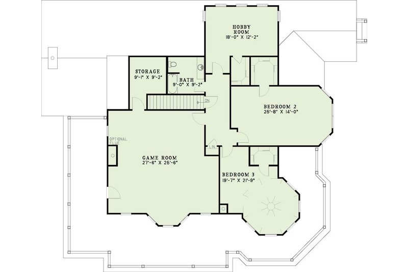 Home Plan - Floor Plan - Upper Floor for Southern House Plan #17-2042 - 3 bed, 3 bath