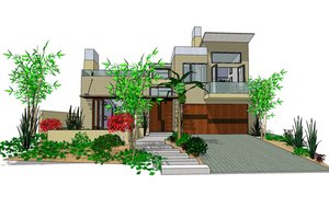 Modern Exterior - Front Elevation Plan #484-2