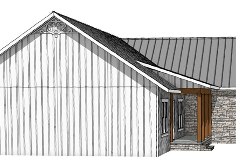 House Blueprint - Exterior - Other Elevation 1 for Farmhouse House Plan #44-312 - 3 bed, 2 bath