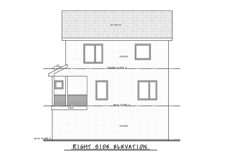 House Blueprint - Exterior - Front Elevation 4 for Contemporary House Plan #20-2620 - 3 bed, 3.5 bath