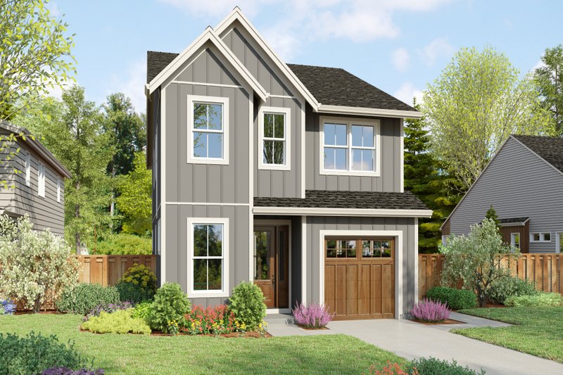House Blueprint - Farmhouse Exterior - Front Elevation Plan #48-1209