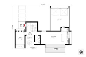 Floor Plan - Main Floor for Modern House Plan #933-7 - 3 bed, 2.5 bath