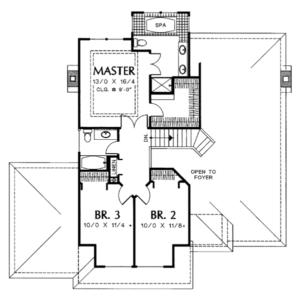 House Plan Design - Traditional Floor Plan - Upper Floor Plan #48-723