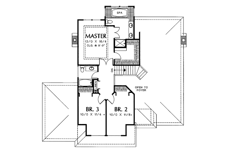 Architectural House Design - Floor Plan - Upper Floor for Traditional House Plan #48-723 - 3 bed, 2.5 bath