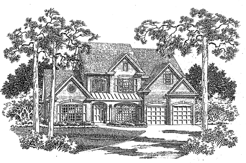 Home Plan - European Exterior - Front Elevation Plan #54-250