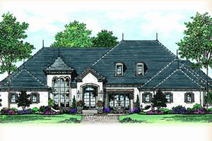 Dream House Plan - European Exterior - Front Elevation Plan #417-816