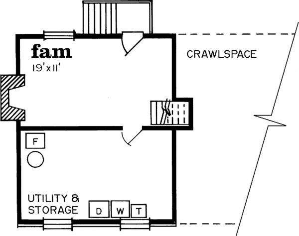 Home Plan - Contemporary Floor Plan - Lower Floor Plan #47-662