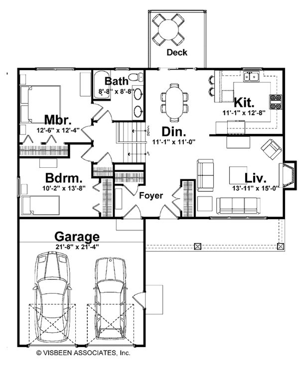Architectural House Design - Craftsman Floor Plan - Main Floor Plan #928-138