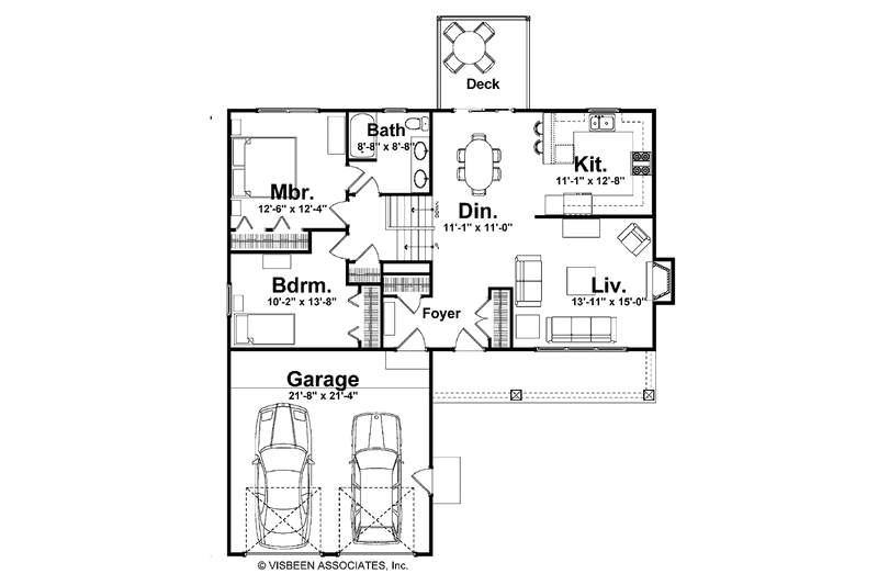 Home Plan - Floor Plan - Main Floor for Craftsman House Plan #928-138 - 4 bed, 3 bath