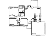 Colonial Style House Plan - 3 Beds 2 Baths 1250 Sq/Ft Plan #30-223 