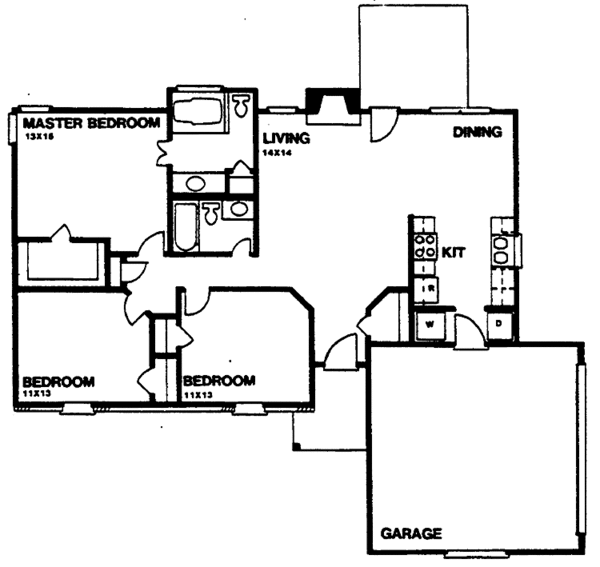 Colonial Floor Plan - Main Floor Plan #30-223
